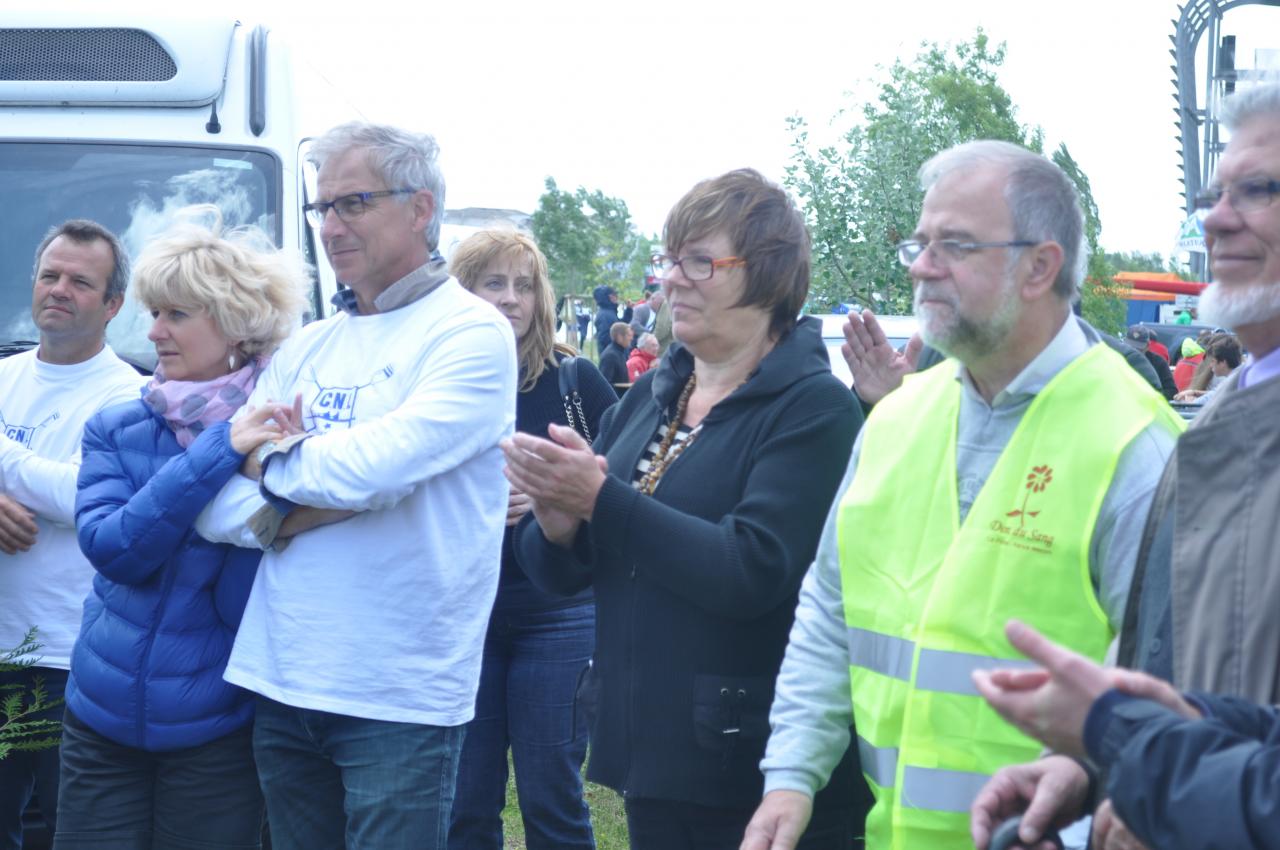 Michel Monsellier et Joëlle Duffoux pendant les discours