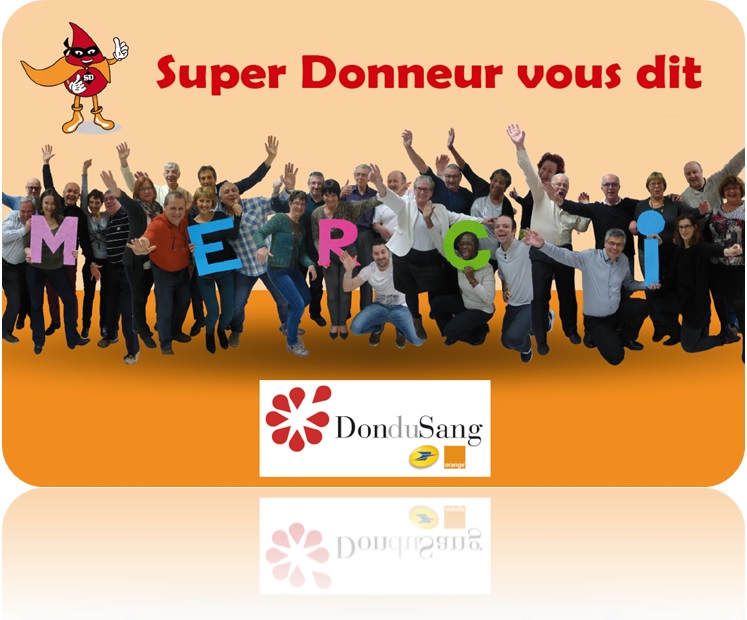 Merci d'avoir participé! Merci d'avoir donné! Merci d'être des Super Donneurs!