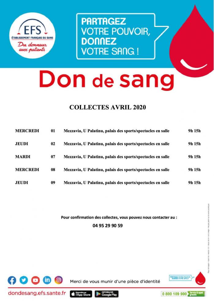 Planning collectes avril 2020