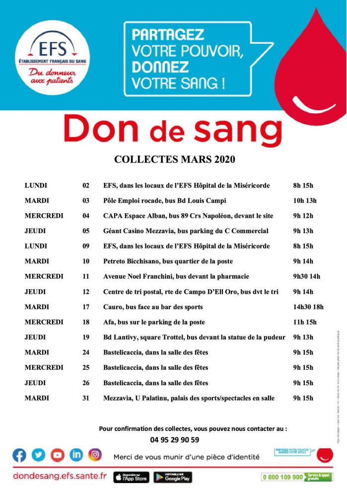 Planning collectes mars 2020 modifie